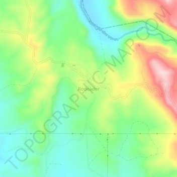Topografische Karte Rodeador, Höhe, Relief