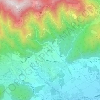 Topografische Karte Göritz, Höhe, Relief