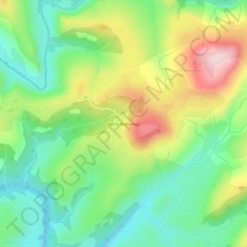 Topografische Karte Serra Rabungo, Höhe, Relief