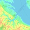 Topografische Karte Urbanna, Höhe, Relief