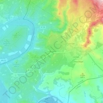 Topografische Karte Lore-Toki, Höhe, Relief
