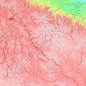Topografische Karte Canchis, Höhe, Relief