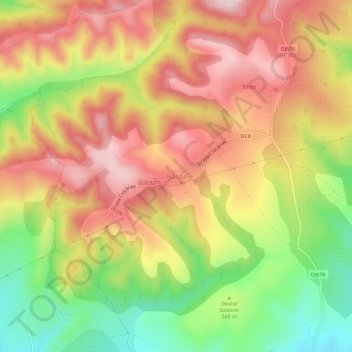 Topografische Karte Bârda, Höhe, Relief