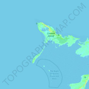 Topografische Karte Goat Cay, Höhe, Relief