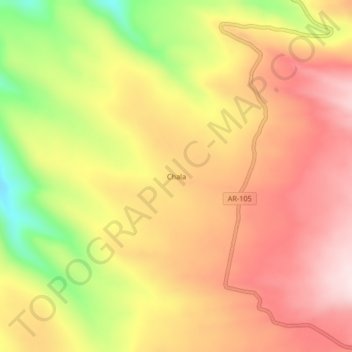 Topografische Karte Chala, Höhe, Relief