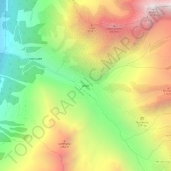 Topografische Karte Ottafe, Höhe, Relief