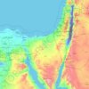 Topografische Karte North Sinai Governorate, Höhe, Relief