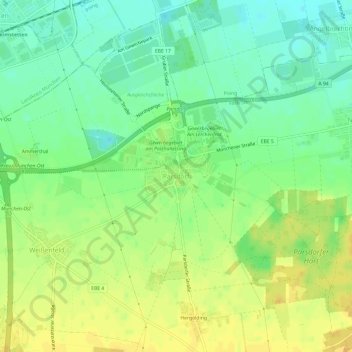 Topografische Karte Parsdorf, Höhe, Relief