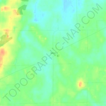 Topografische Karte Herron, Höhe, Relief