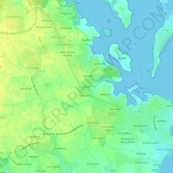 Topografische Karte Le Suler, Höhe, Relief