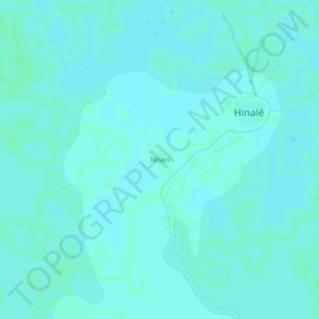 Topografische Karte Ténéri, Höhe, Relief