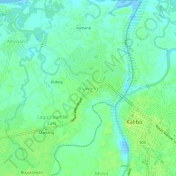 Topografische Karte Bulwang, Höhe, Relief