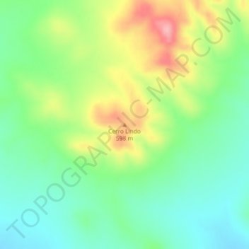 Topografische Karte Cerro Lindo, Höhe, Relief