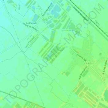 Topografische Karte Champon, Höhe, Relief