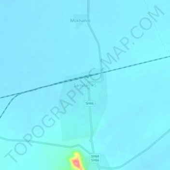 Topografische Karte Samdari RS, Höhe, Relief