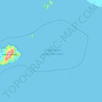 Topografische Karte Pulau Pandan, Höhe, Relief