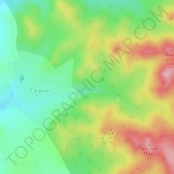 Topografische Karte La Tene, Höhe, Relief