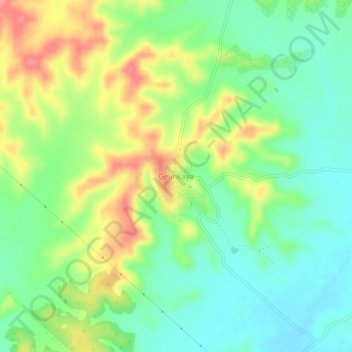 Topografische Karte Gelinkaya, Höhe, Relief