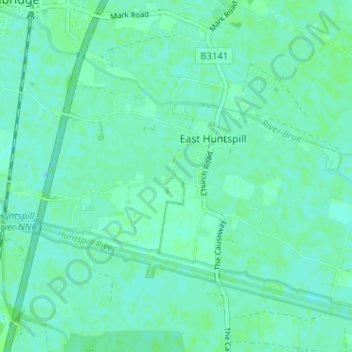 Topografische Karte Cote, Höhe, Relief