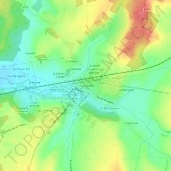 Topografische Karte Haut de Barse, Höhe, Relief