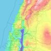 Topografische Karte Golan Heights, Höhe, Relief