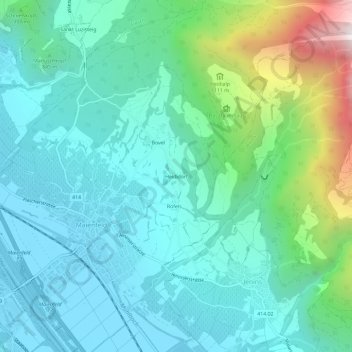 Topografische Karte Heididorf, Höhe, Relief