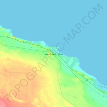 Topografische Karte Sidi Abdel Rahman, Höhe, Relief