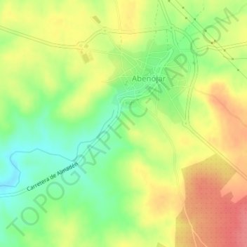 Topografische Karte Cabeza de la Cerda, Höhe, Relief