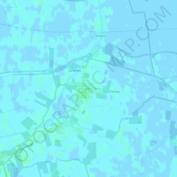 Topografische Karte Coccanile-Cesta, Höhe, Relief