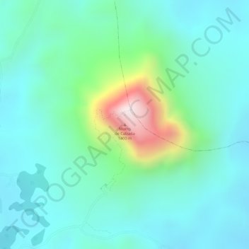 Topografische Karte Morro de Calzada, Höhe, Relief