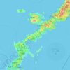 Topografische Karte Okinawa Island, Höhe, Relief