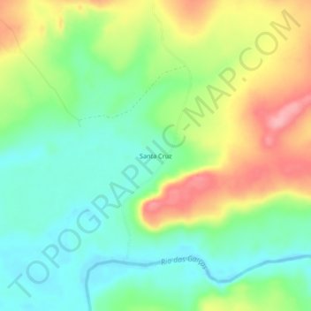 Topografische Karte Santa Cruz, Höhe, Relief