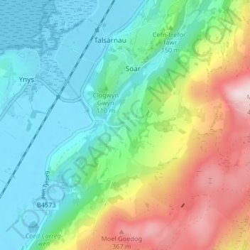 Topografische Karte Eisingrug, Höhe, Relief