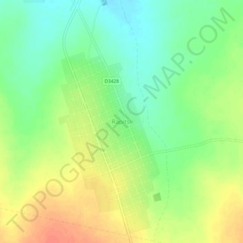 Topografische Karte Rapitsi, Höhe, Relief