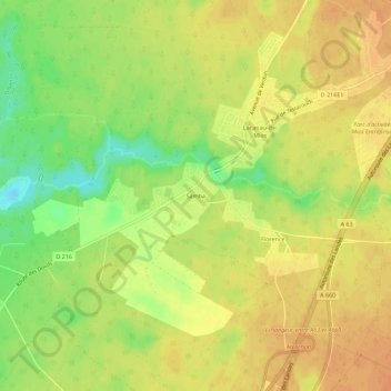 Topografische Karte Samba, Höhe, Relief