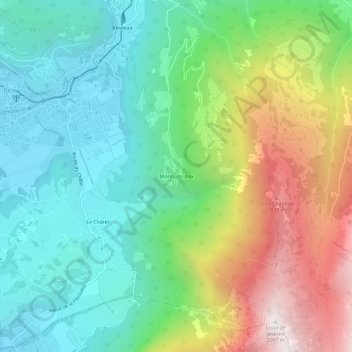 Topografische Karte Monts-de-Bex, Höhe, Relief