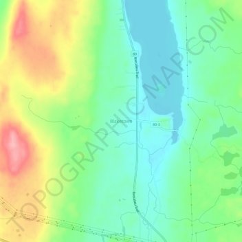 Topografische Karte Blaketown, Höhe, Relief