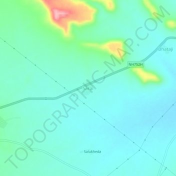 Topografische Karte Sarai, Höhe, Relief