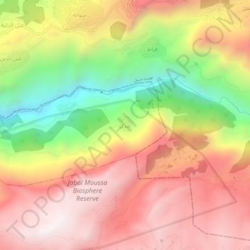 Topografische Karte Aabri, Höhe, Relief