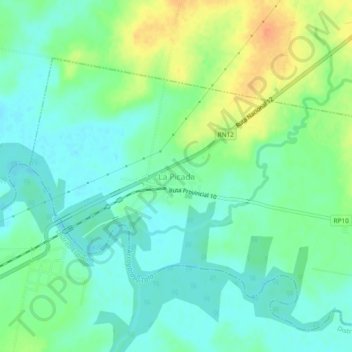 Topografische Karte La Picada, Höhe, Relief