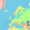 Topografische Karte Europa, Höhe, Relief