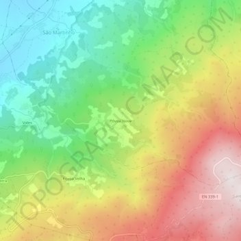 Topografische Karte Póvoa Nova, Höhe, Relief