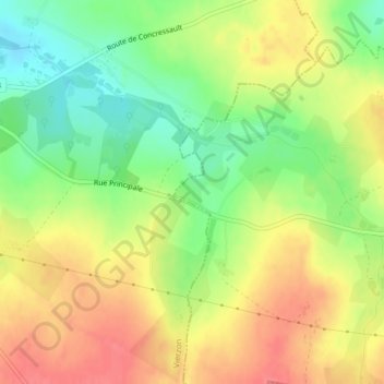 Topografische Karte Le Champ du Gue, Höhe, Relief