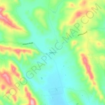 Topografische Karte Huasna, Höhe, Relief