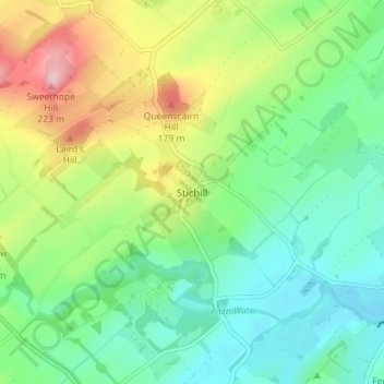 Topografische Karte Stichill, Höhe, Relief