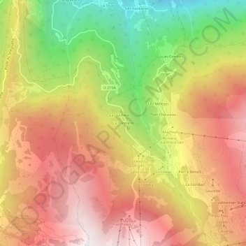 Topografische Karte La Torelière, Höhe, Relief