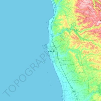Topografische Karte Tartus, Höhe, Relief