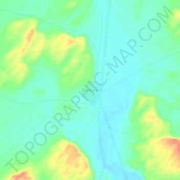 Topografische Karte Santara, Höhe, Relief