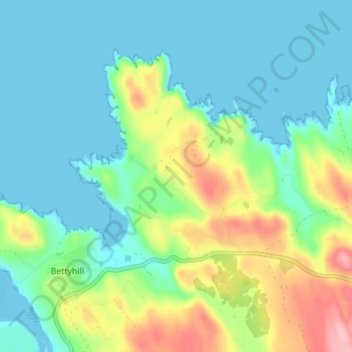 Topografische Karte Farr, Höhe, Relief