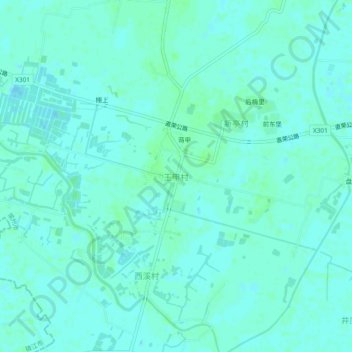 Topografische Karte 王甲村, Höhe, Relief